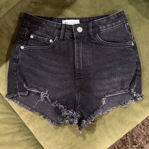 Zara Charcoal Jean Shorts